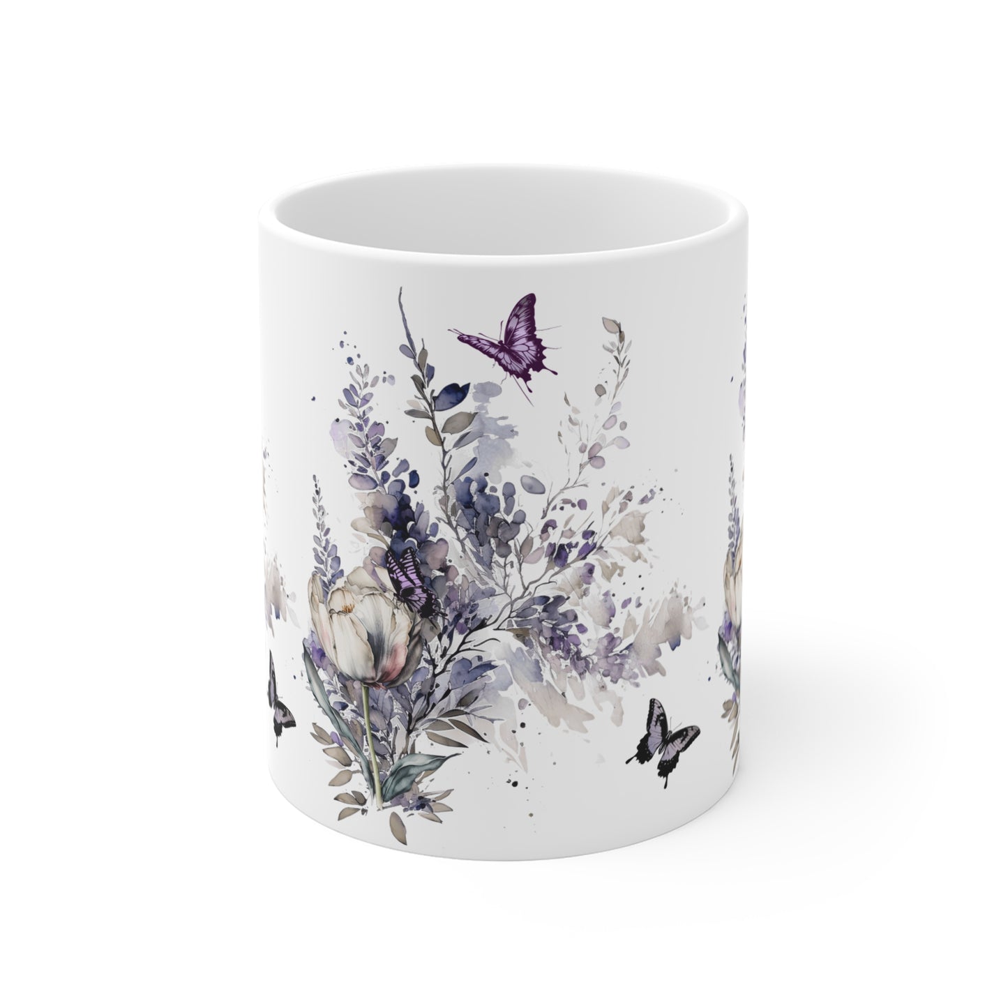 Flowers and Butterflies Mug 11oz