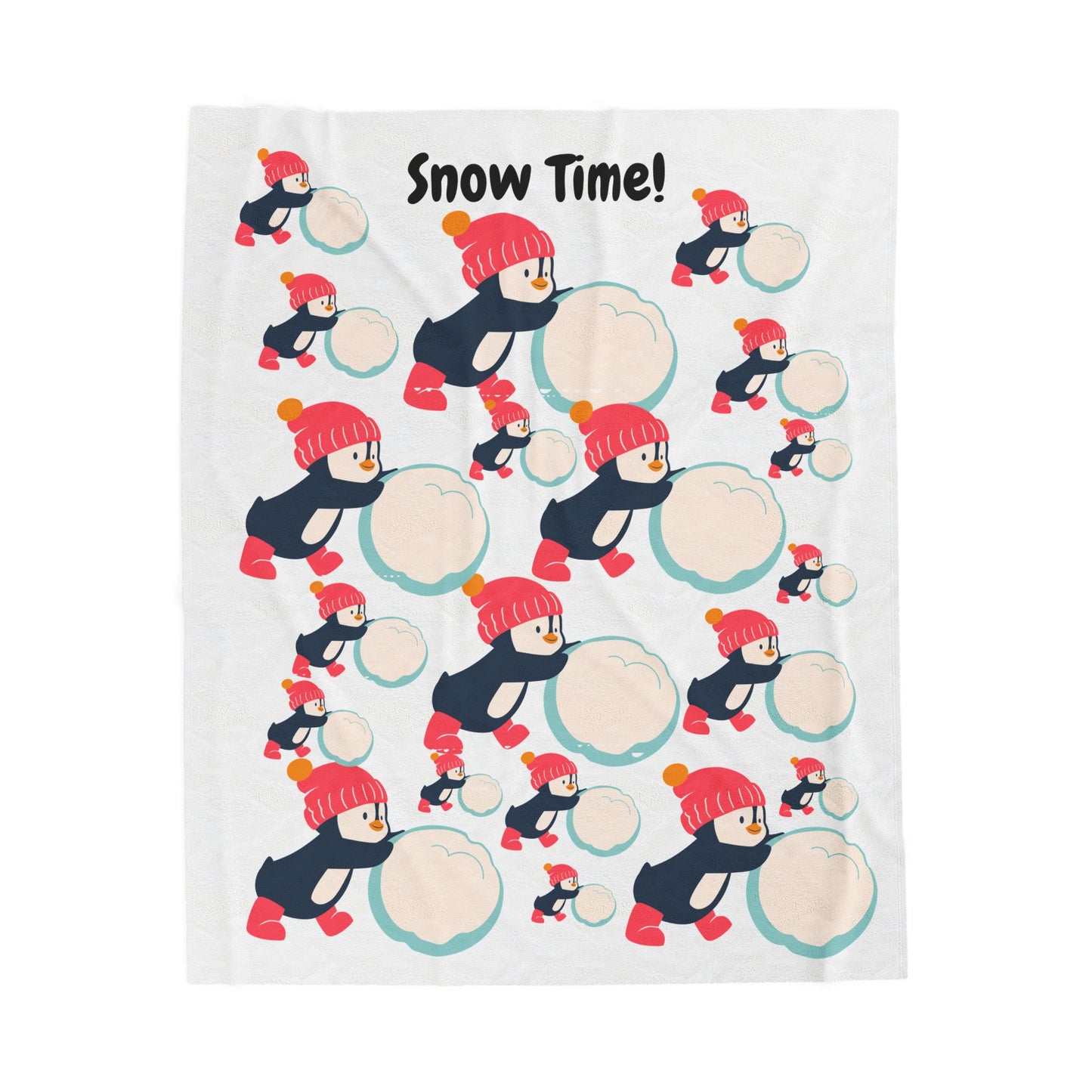 Snow Time Velveteen Plush Blanket