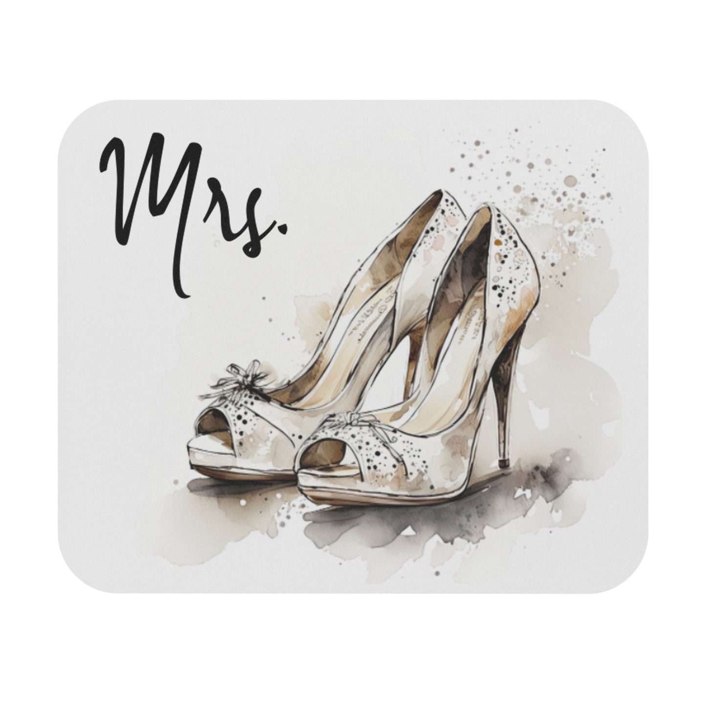 Mrs. (vintage) Mouse Pad (9"x8" Rectangle), shoes, anniversaries, reminder
