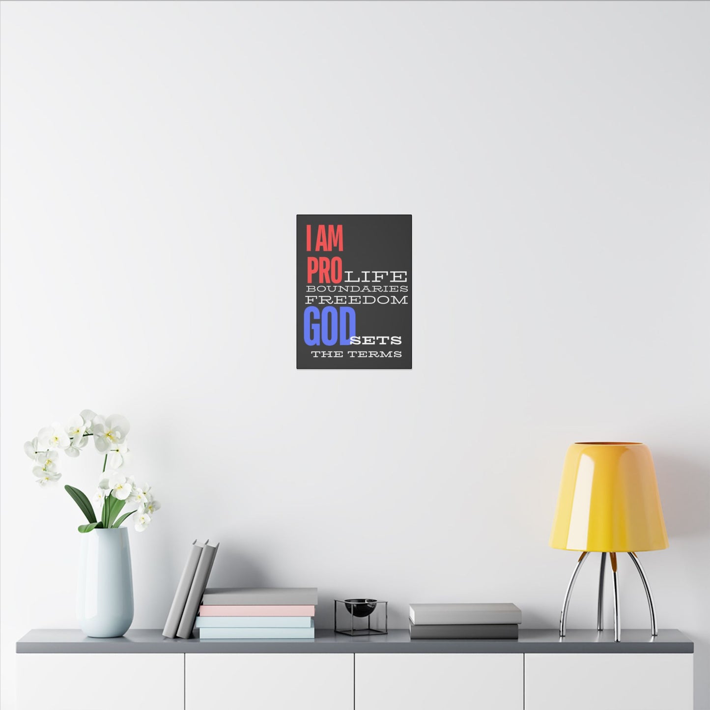 I AM PRO GOD, Matte Canvas, Stretched 0.75", wall art