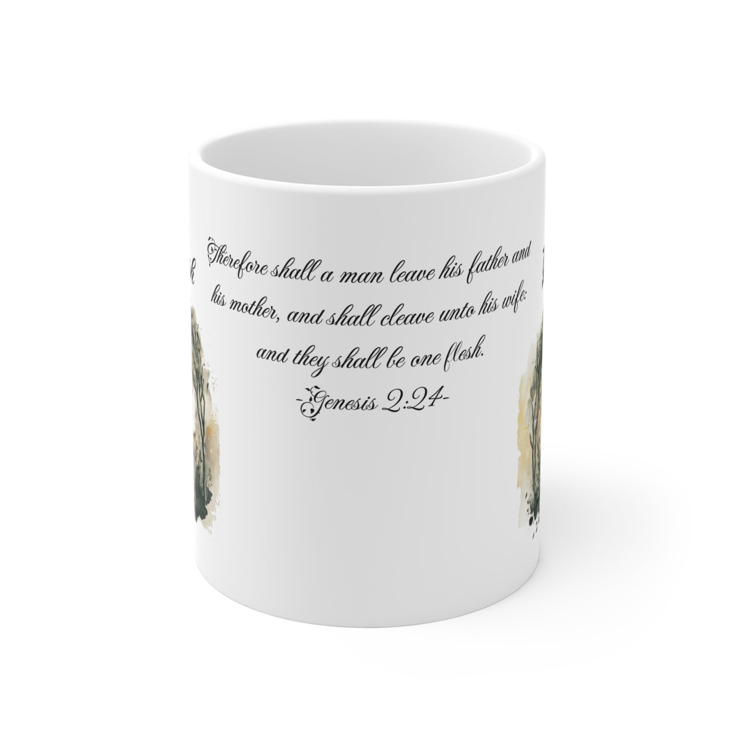 One Flesh, Mug 11oz, Wedding, Anniversary, Valentine's Day, Christian, vintage
