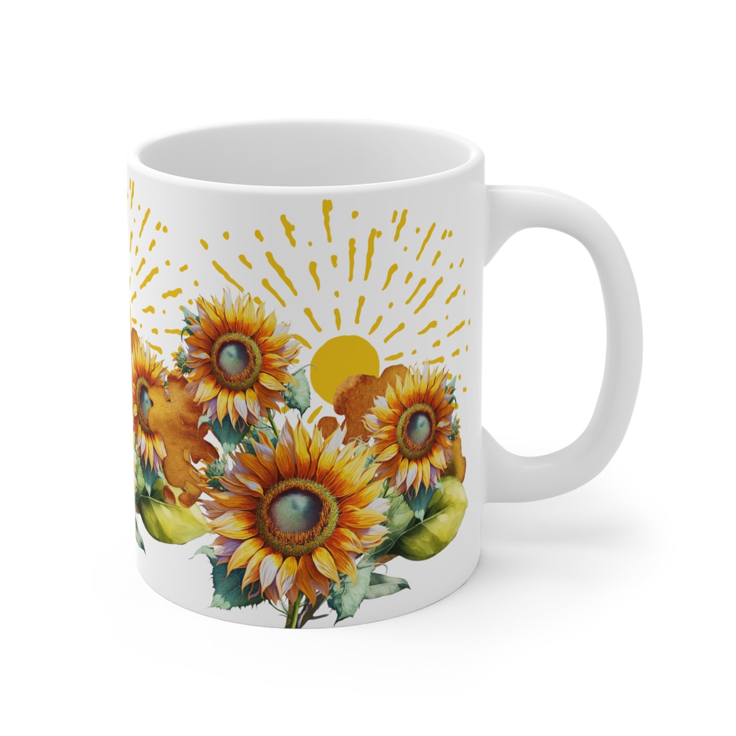 Sunflowers Mug 11oz, gift for her, birthdays, spring