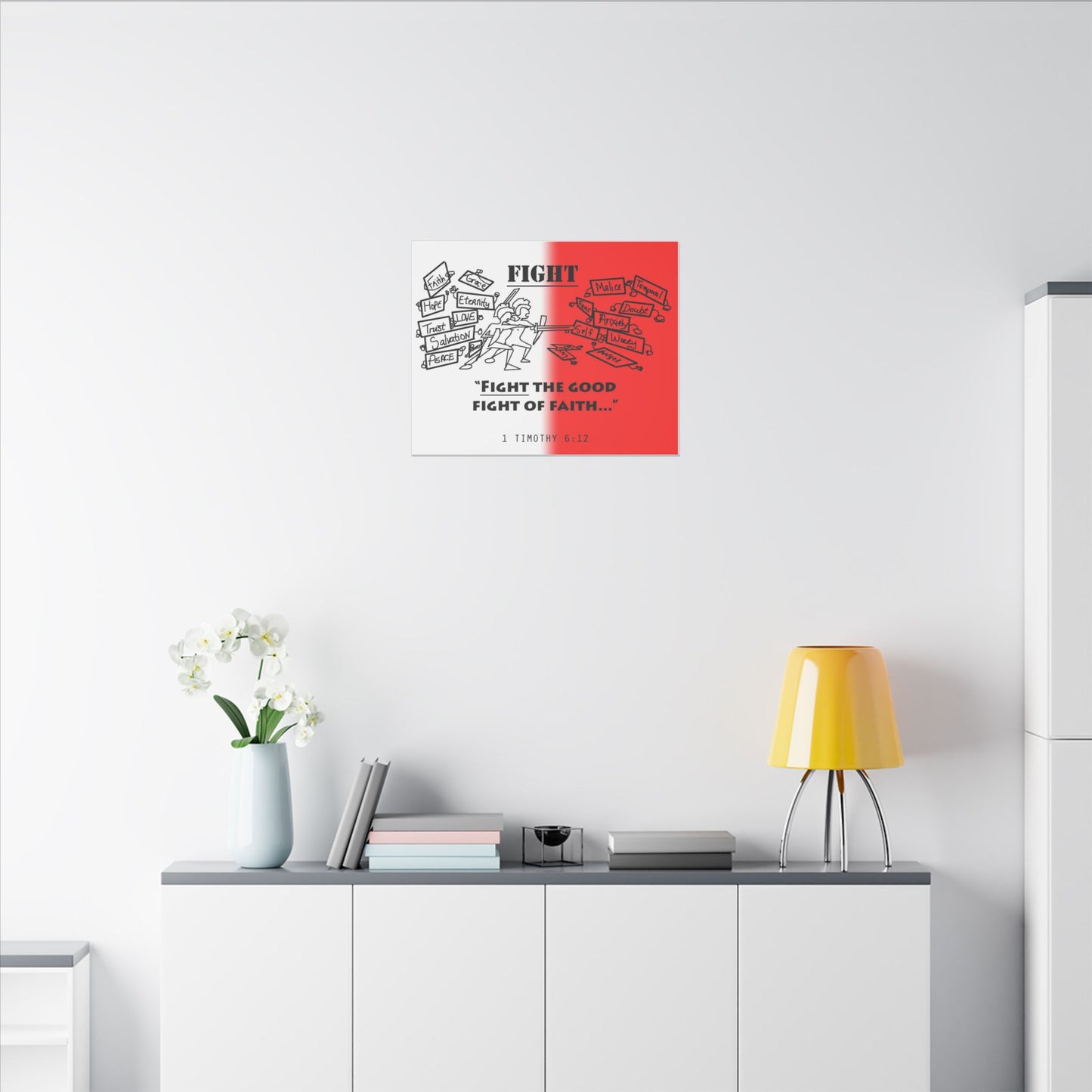 Fight the Good Fight, Matte Canvas, Stretched 0.75", wall art