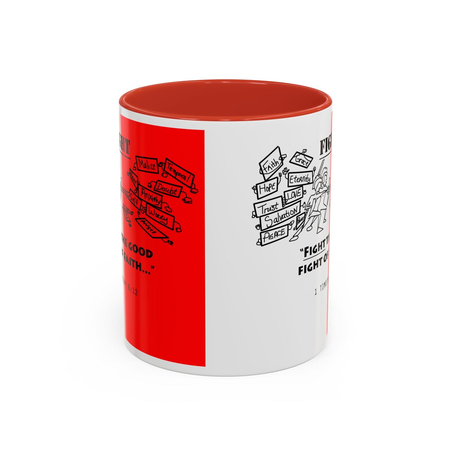 Fight the Good Fight Mug, Gift for her, Gift for him, Christian encouragement
