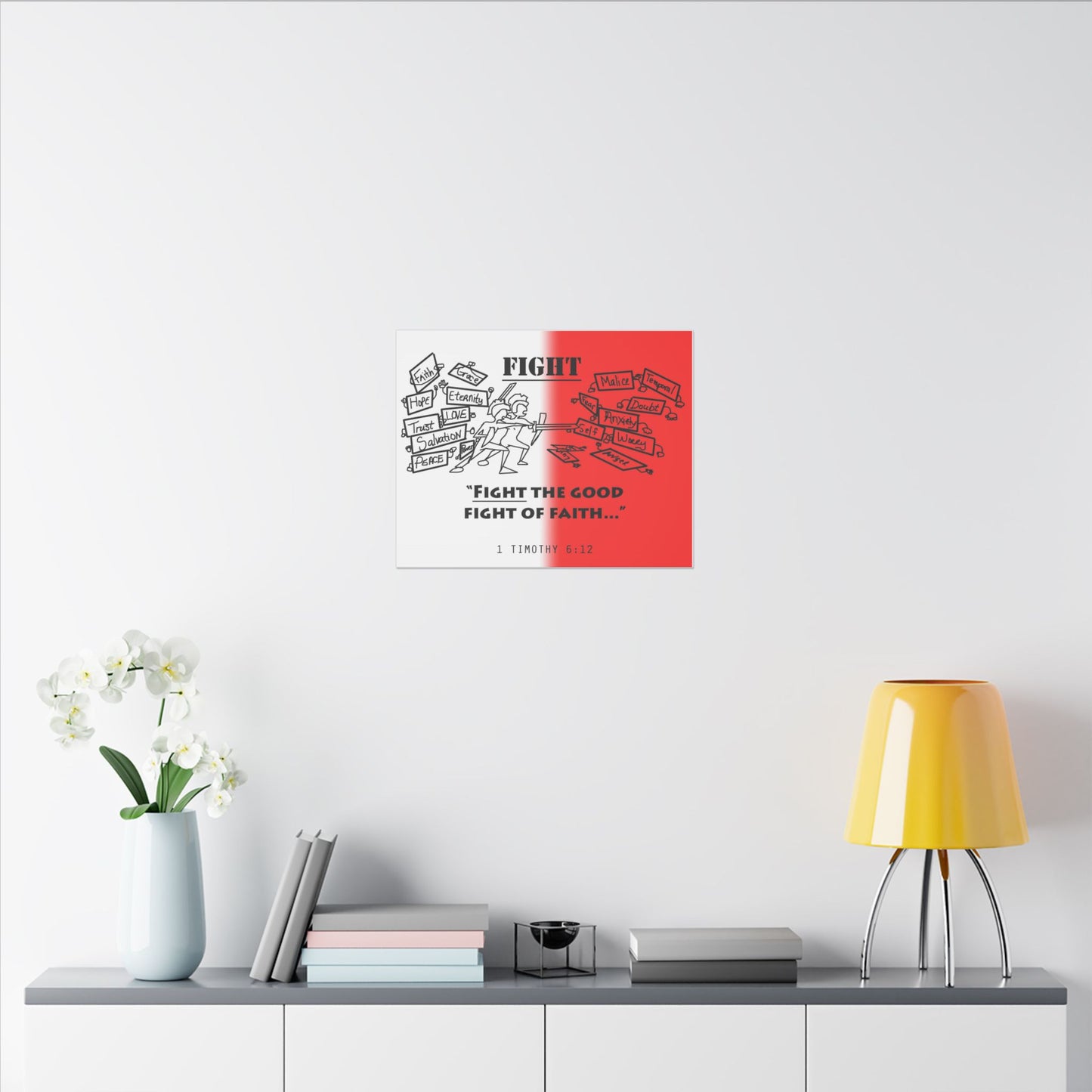 Fight the Good Fight, Matte Canvas, Stretched 0.75", wall art