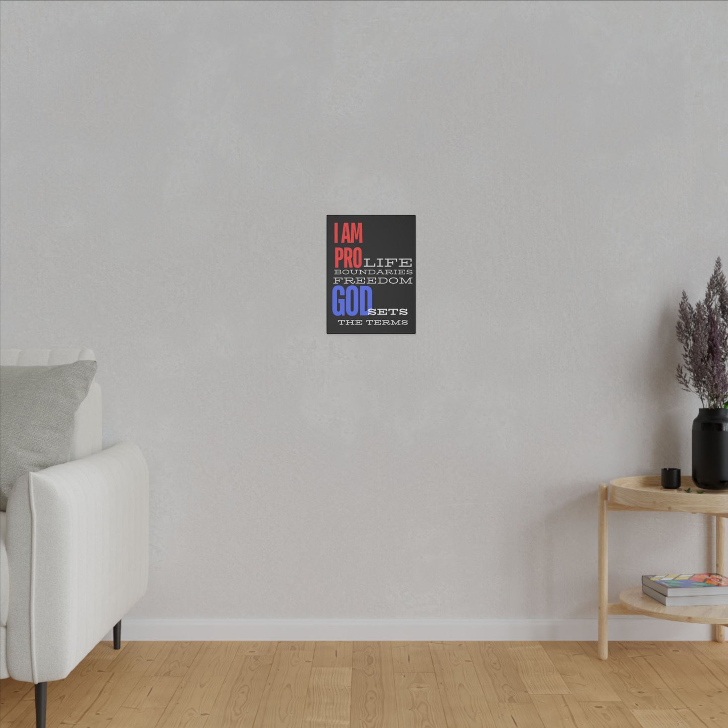 I AM PRO GOD, Matte Canvas, Stretched 0.75", wall art