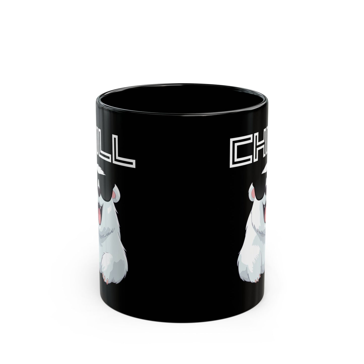 Chill Polar Bear with sunglasses Black Mug (11oz, 15oz)
