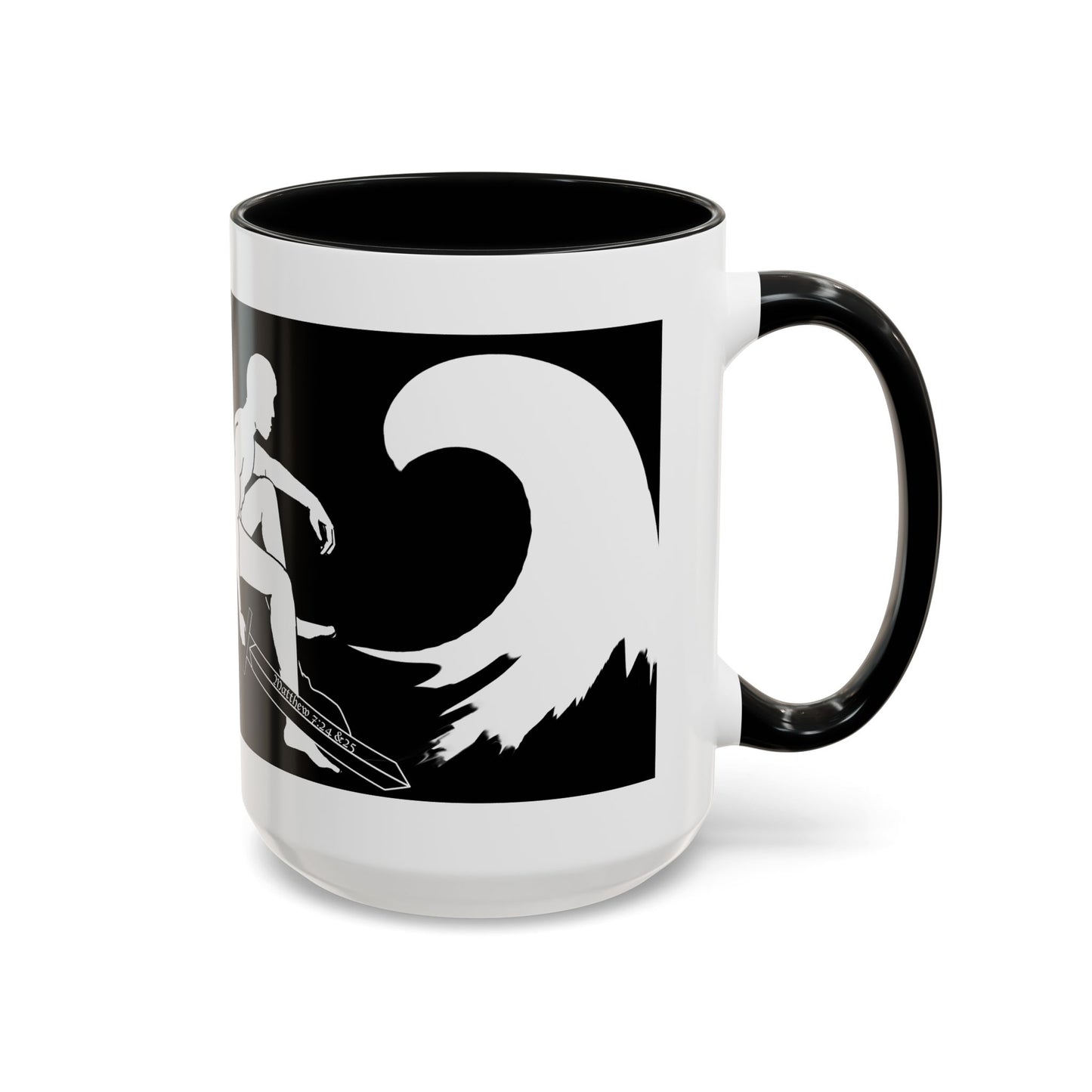 Wise Man Builds on the Rock Coffee Mug, 11oz and 15oz, Father's Day, birthdays, gifts for him