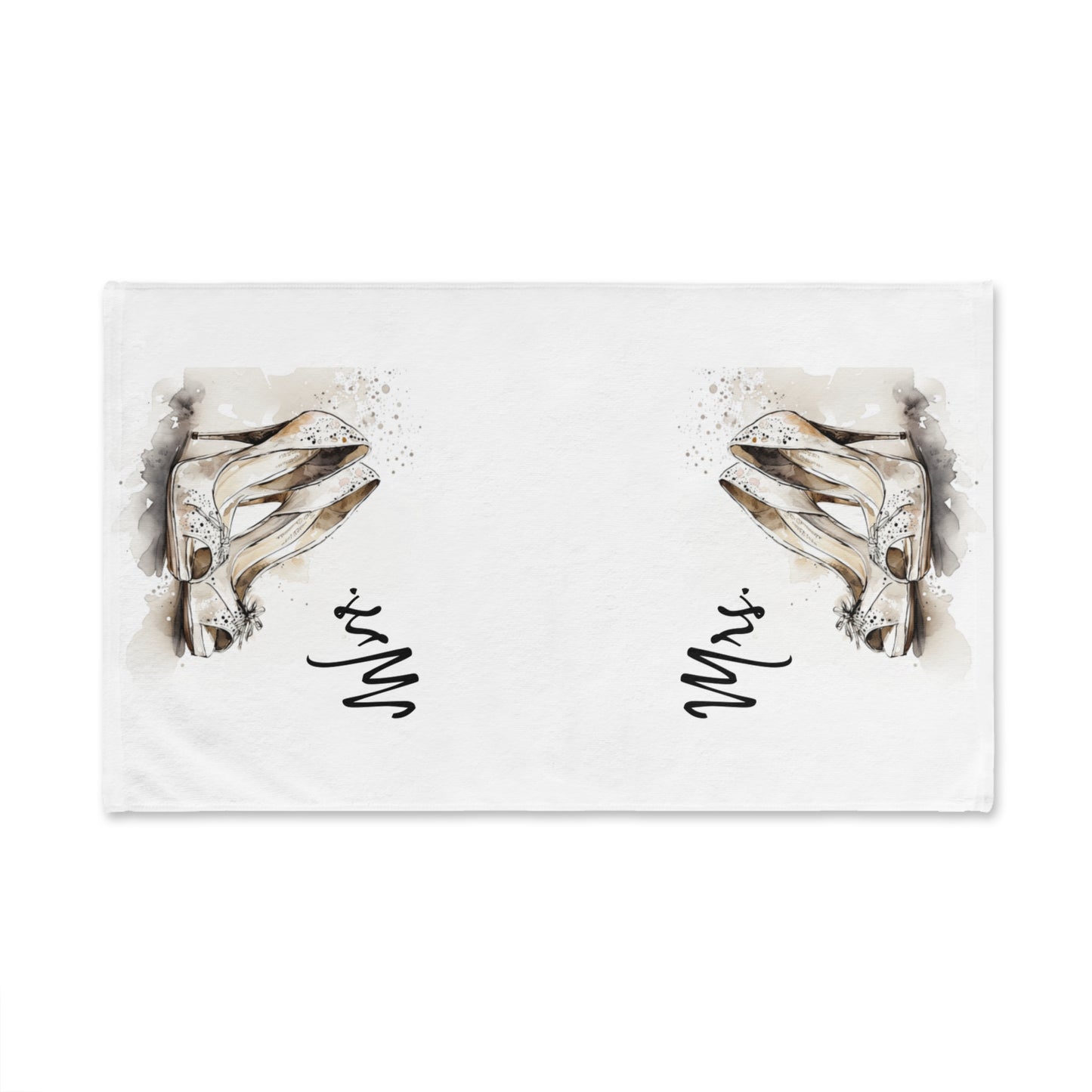 Mrs. Hand Towel, new couple, vintage housewarming gift, wedding, shoes