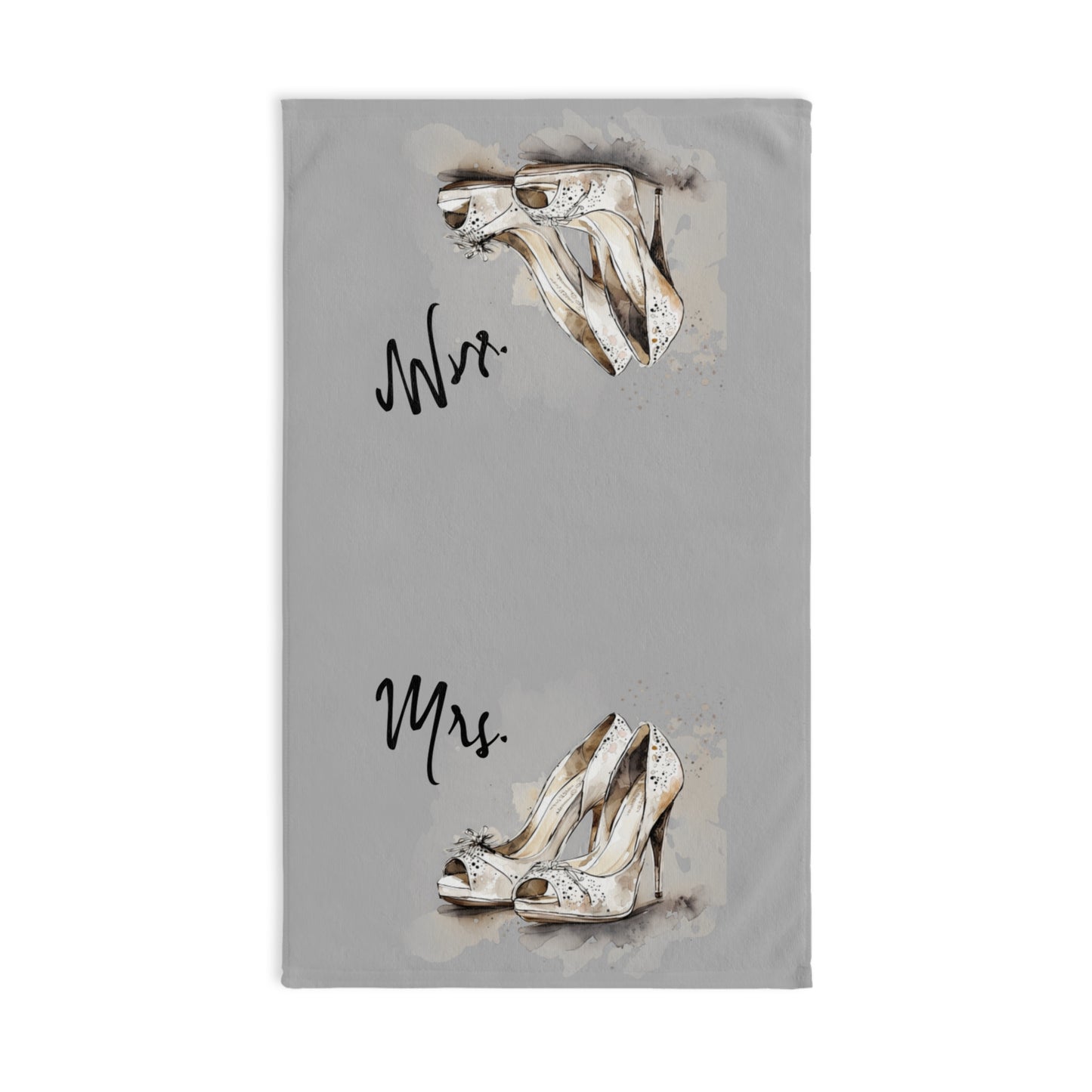 Mrs. Hand Towel, new couple, vintage housewarming gift, weddings, shoes