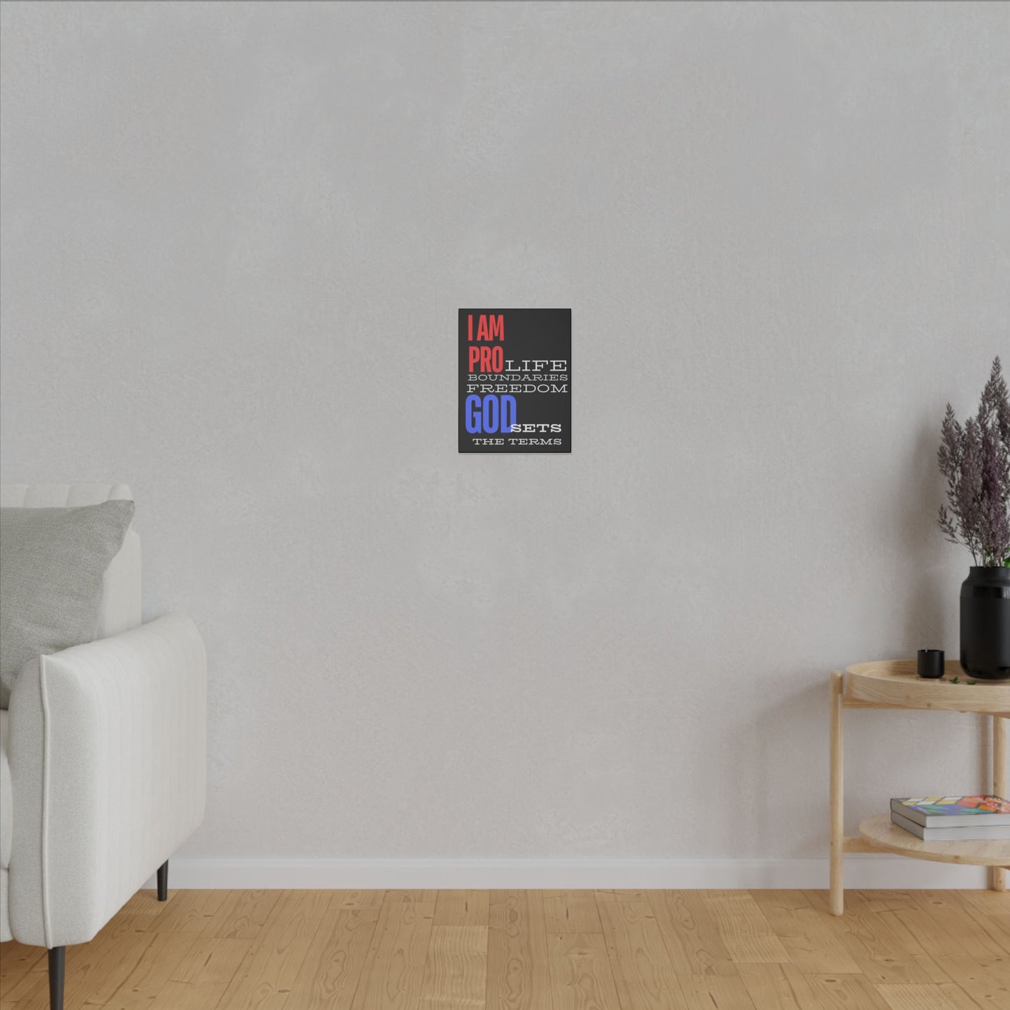 I AM PRO GOD, Matte Canvas, Stretched 0.75", wall art
