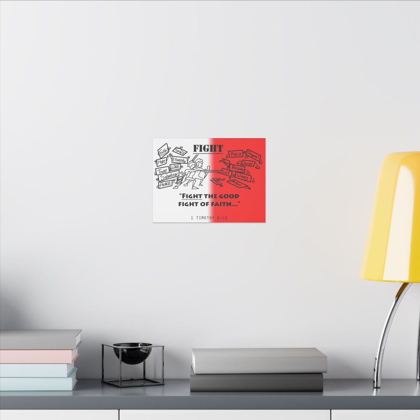 Fight the Good Fight, Matte Canvas, Stretched 0.75", wall art