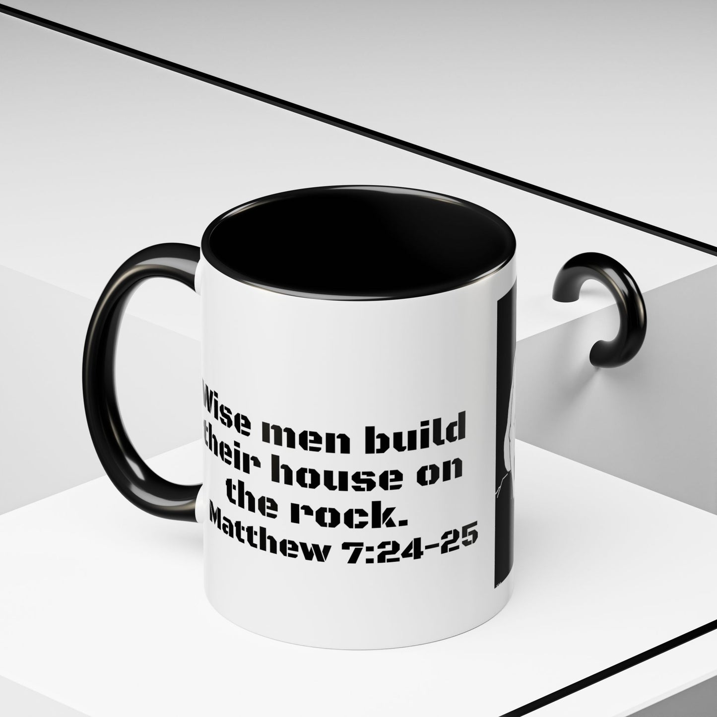 Wise Man Builds on the Rock Coffee Mug, 11oz and 15oz, Father's Day, birthdays, gifts for him