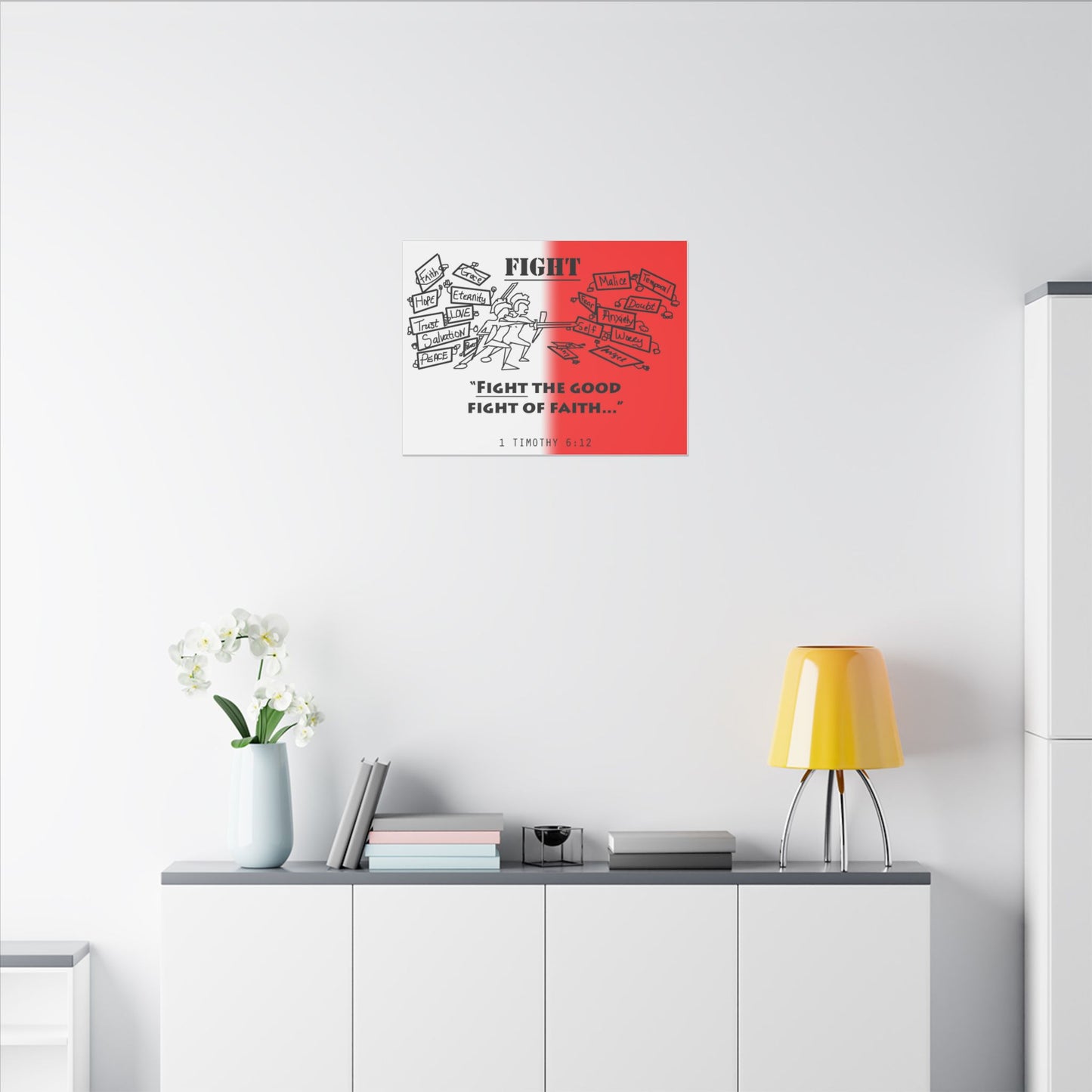 Fight the Good Fight, Matte Canvas, Stretched 0.75", wall art