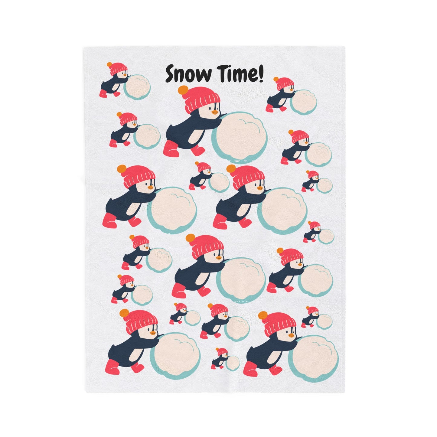 Snow Time Velveteen Plush Blanket