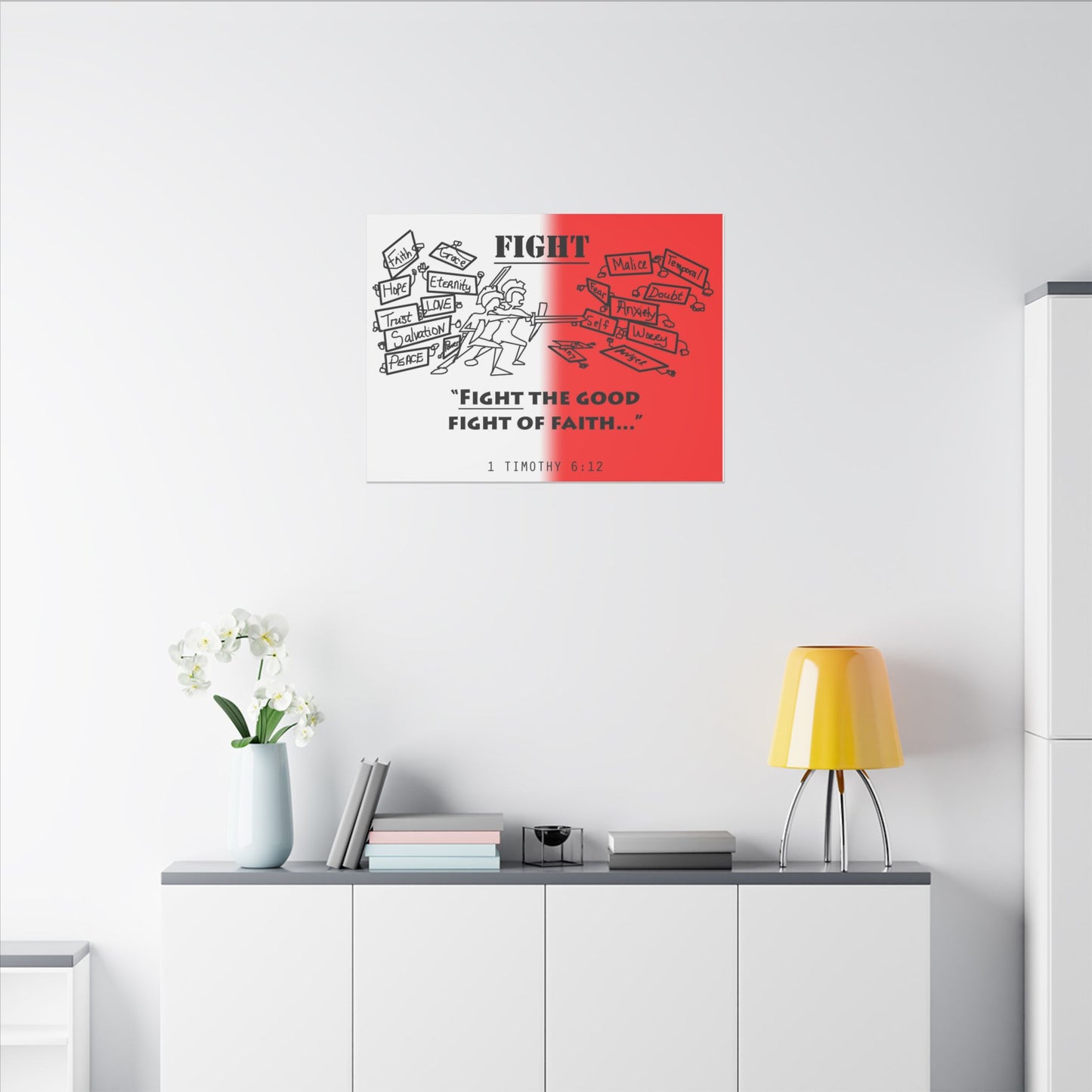 Fight the Good Fight, Matte Canvas, Stretched 0.75", wall art