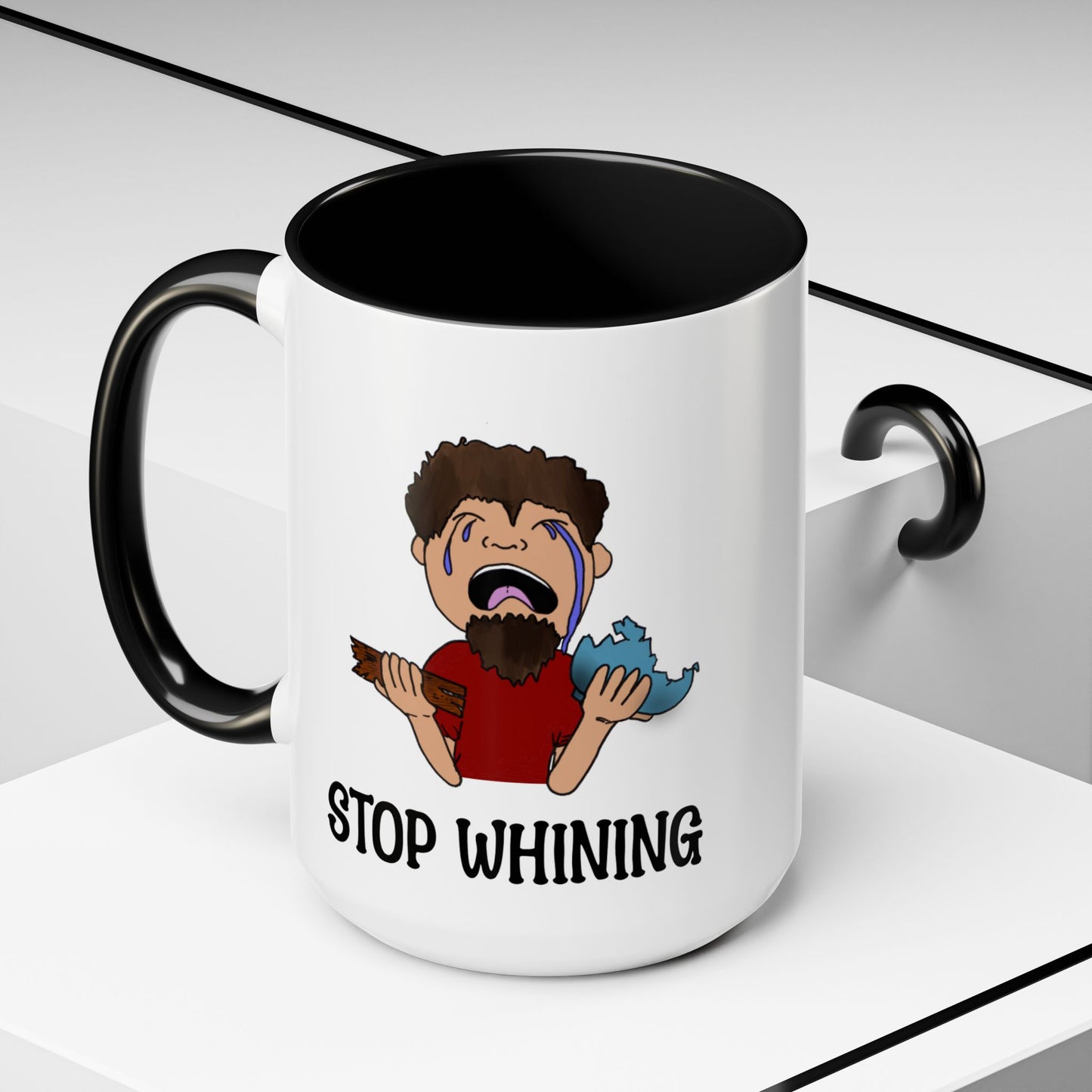 Stop Whining Accent Coffee Mug, 11oz and 15oz, birthday gift, fun gift, Philippians 2:14