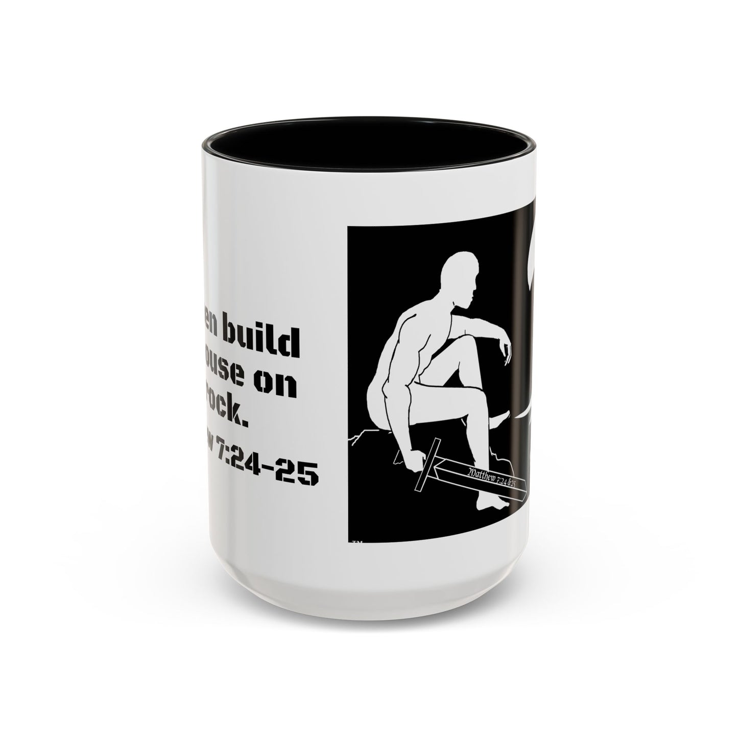 Wise Man Builds on the Rock Coffee Mug, 11oz and 15oz, Father's Day, birthdays, gifts for him