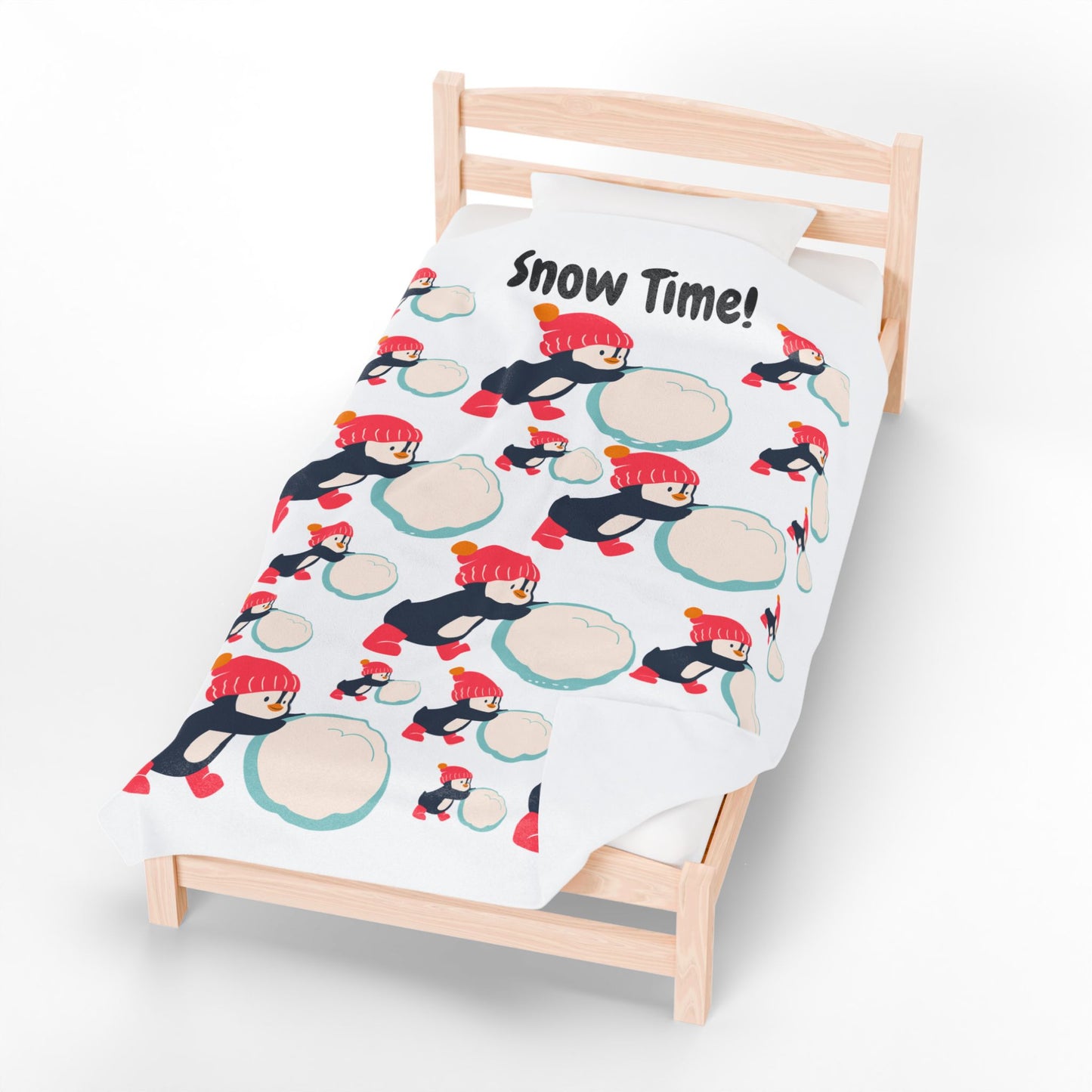 Snow Time Velveteen Plush Blanket