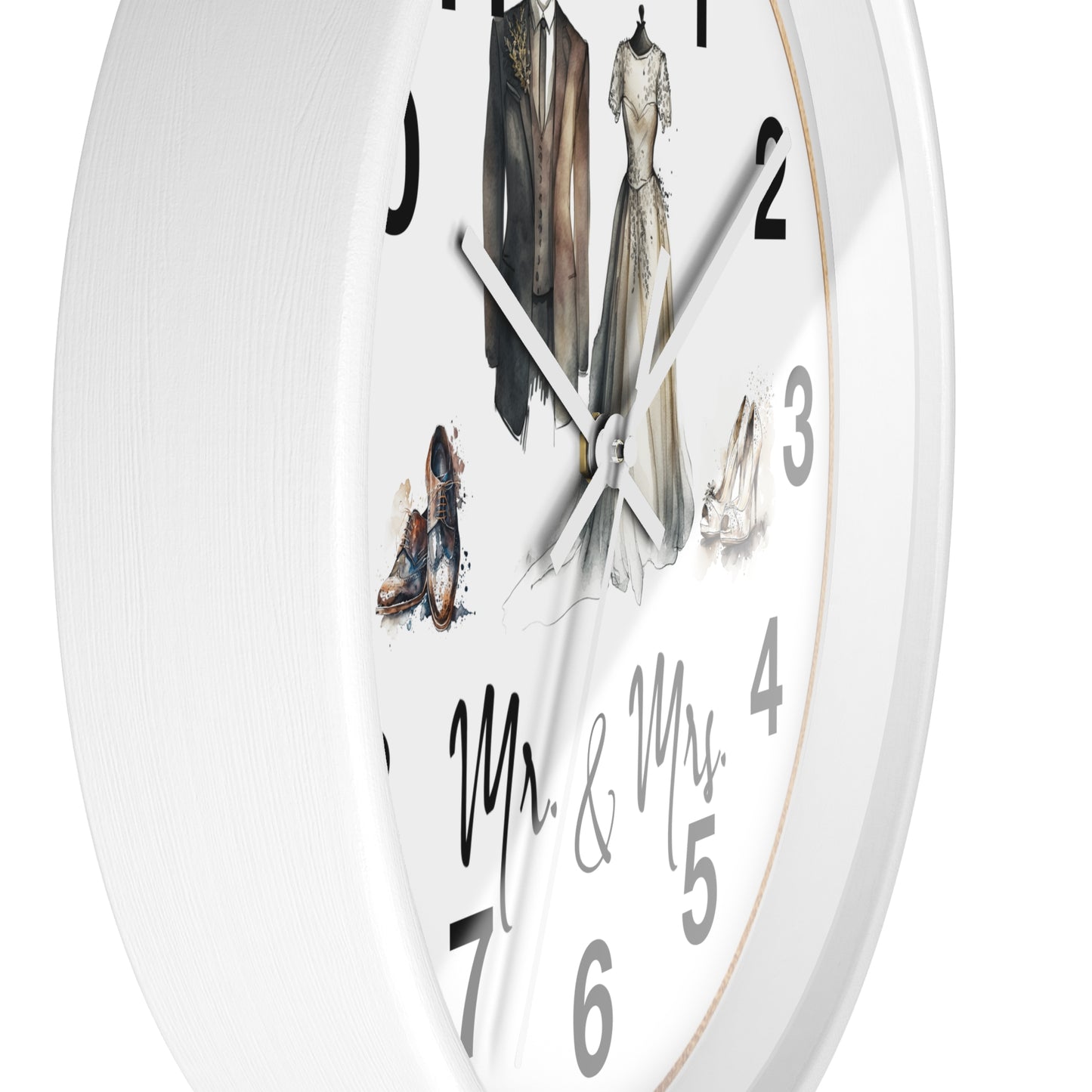 Mr & Mrs Wall Clock, vintage design, new couple, anniversary, housewarming gift