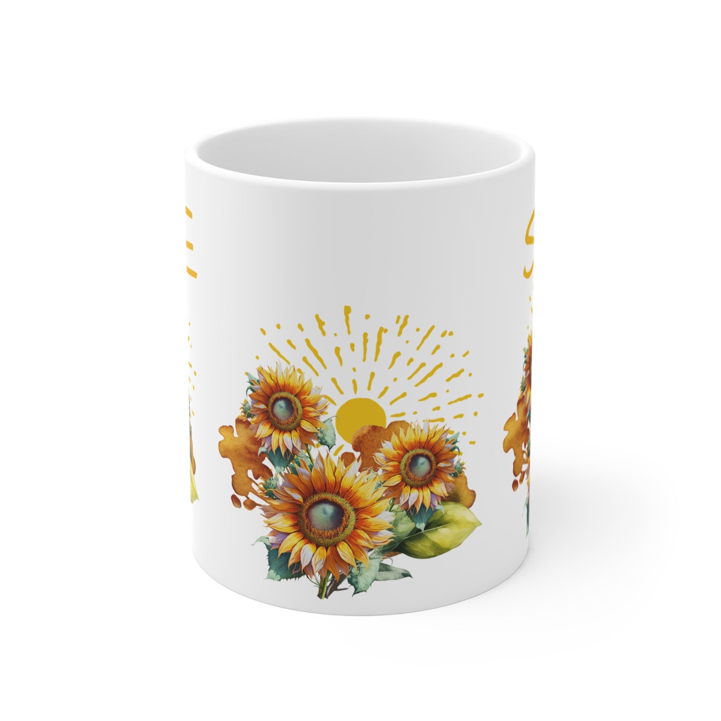 SHINE Sunflowers Mug 11oz, gift for her, birthday, reminder, inspiration