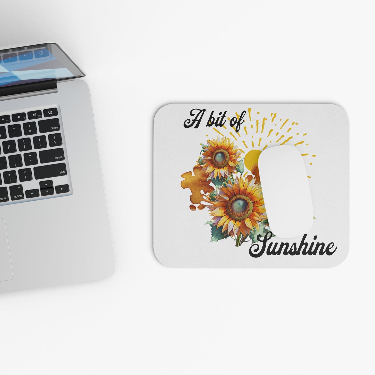 A Bit of Sunshine Mouse Pad (9"x8" Rectangle), sunflowers