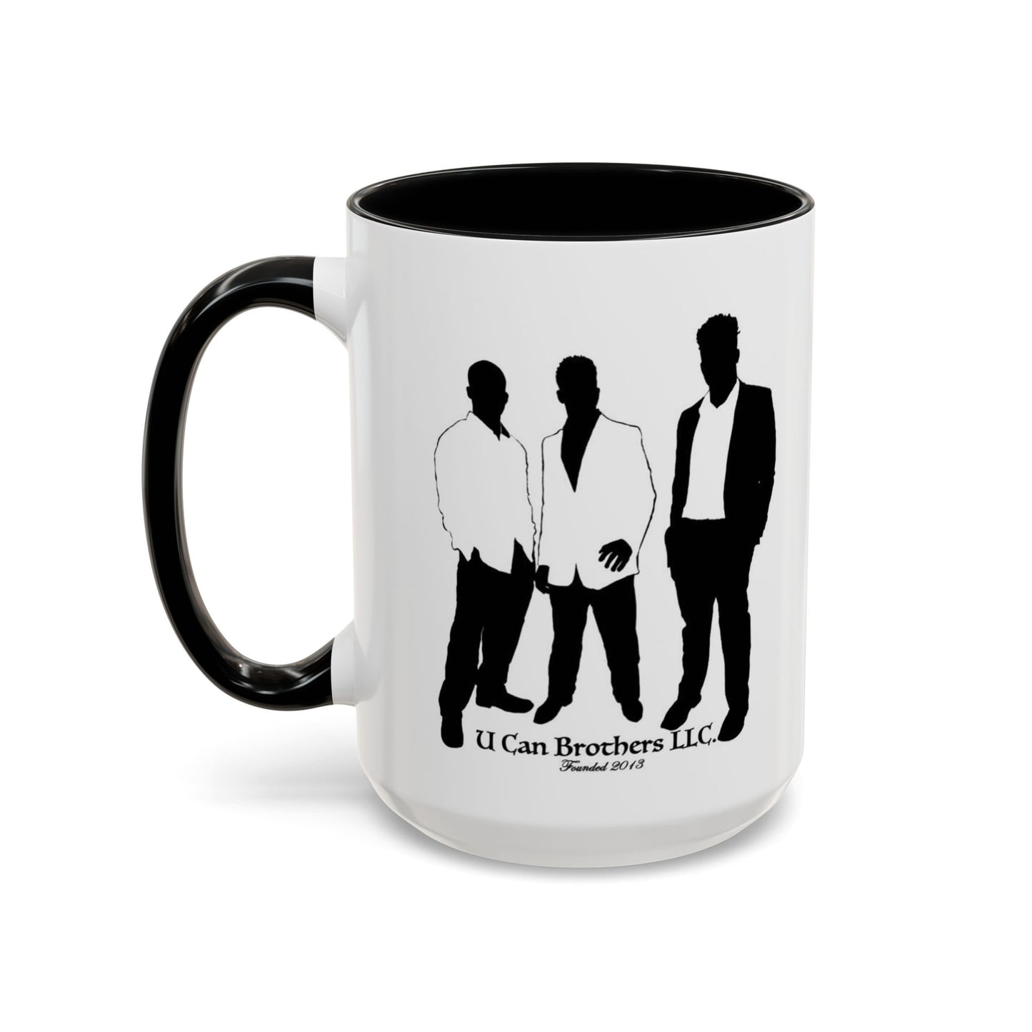 U Can Brothers Black Accent Mug
