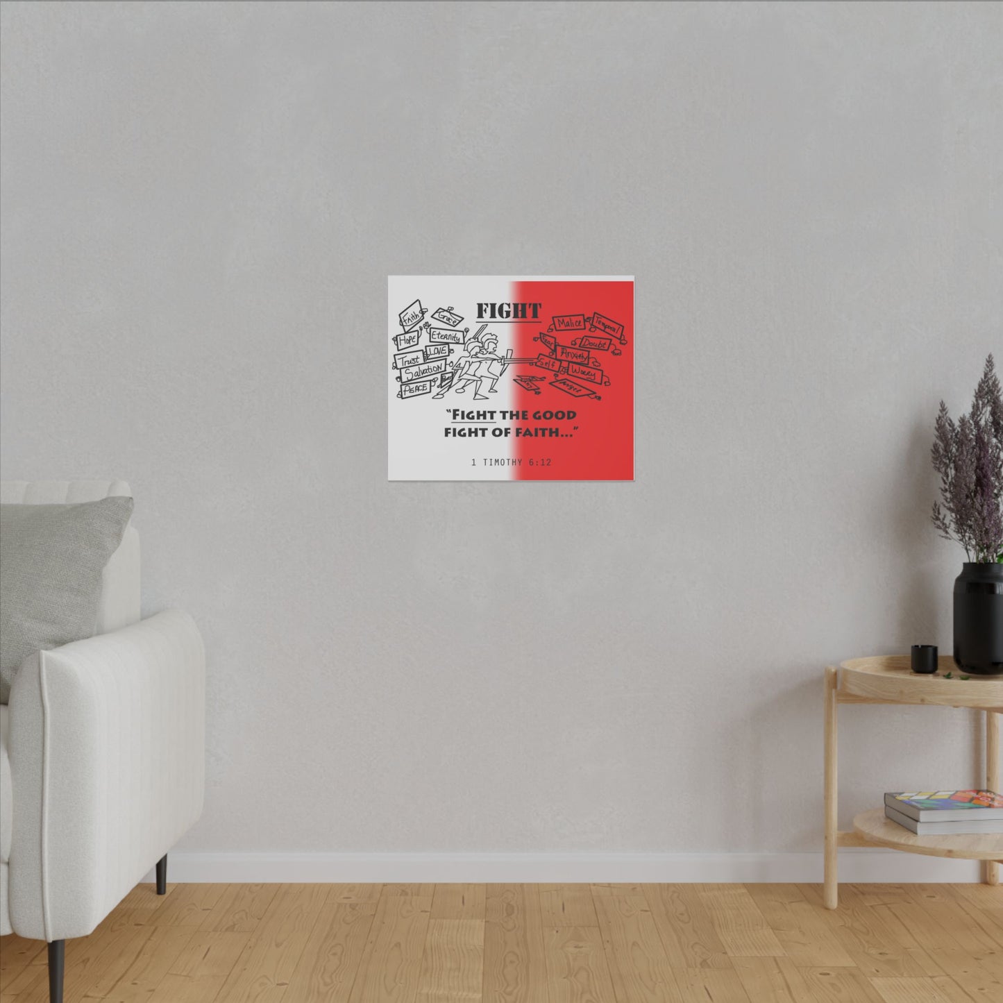 Fight the Good Fight, Matte Canvas, Stretched 0.75", wall art