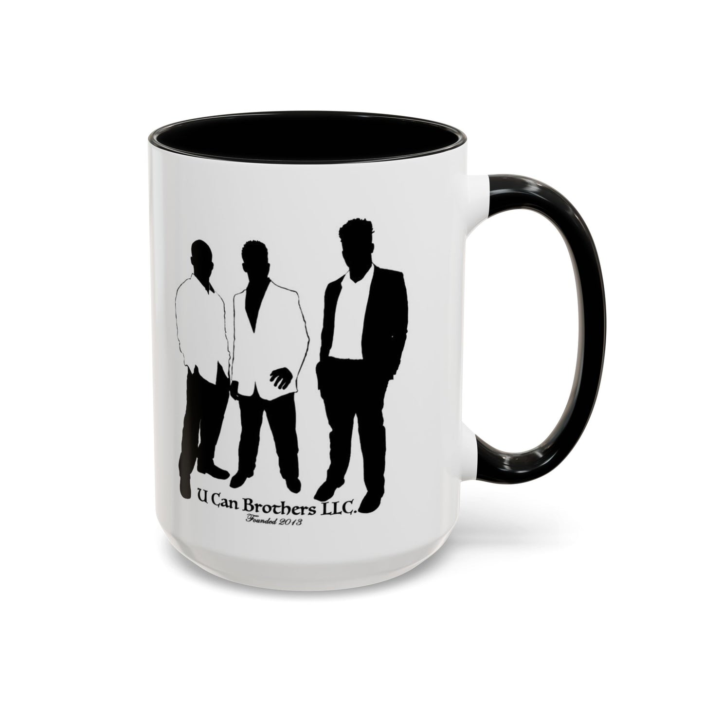 U Can Brothers Black Accent Mug
