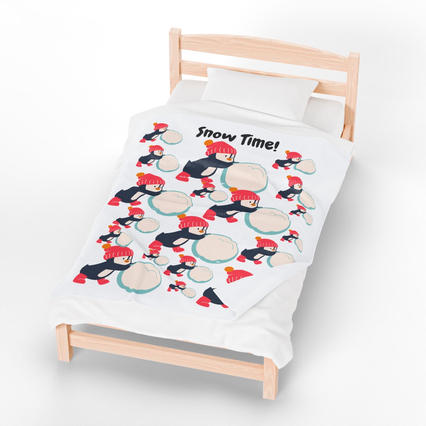 Snow Time Velveteen Plush Blanket