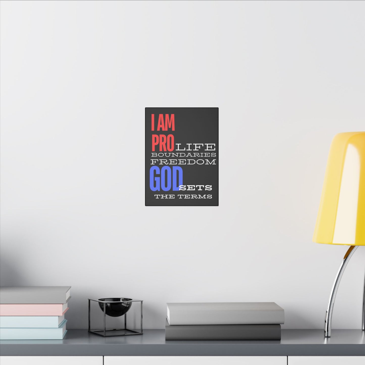 I AM PRO GOD, Matte Canvas, Stretched 0.75", wall art