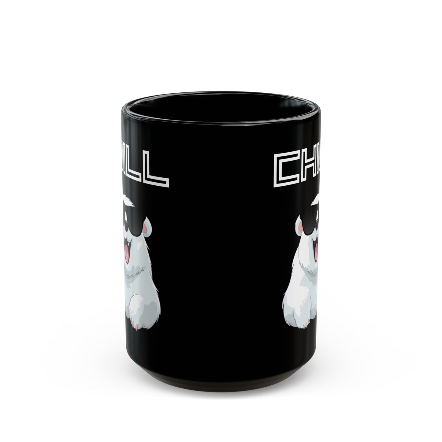 Chill Polar Bear with sunglasses Black Mug (11oz, 15oz)
