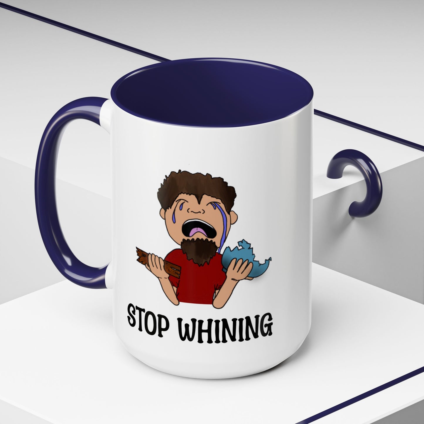 Stop Whining Accent Coffee Mug, 11oz and 15oz, birthday gift, fun gift, Philippians 2:14