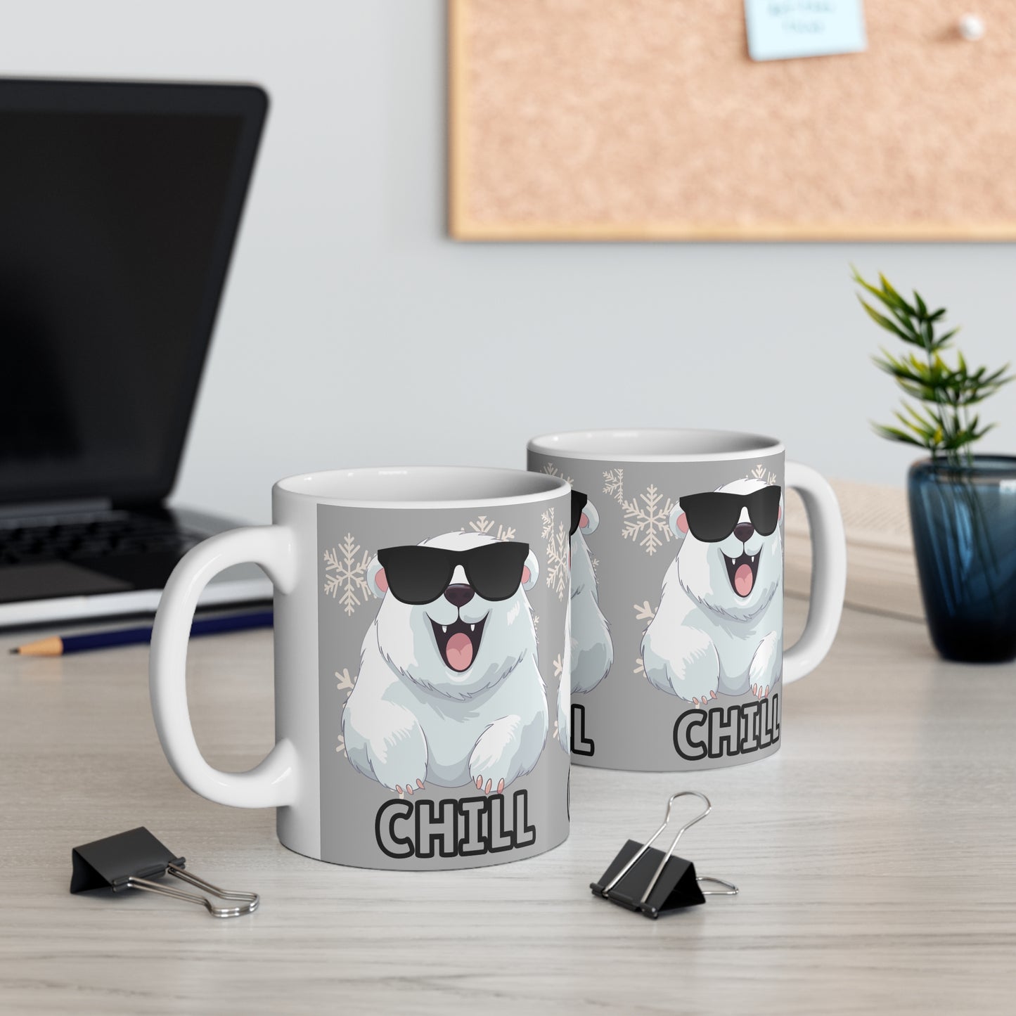 Chill Polar Bear, Mug 11oz, coffee, tea, hot chocolate