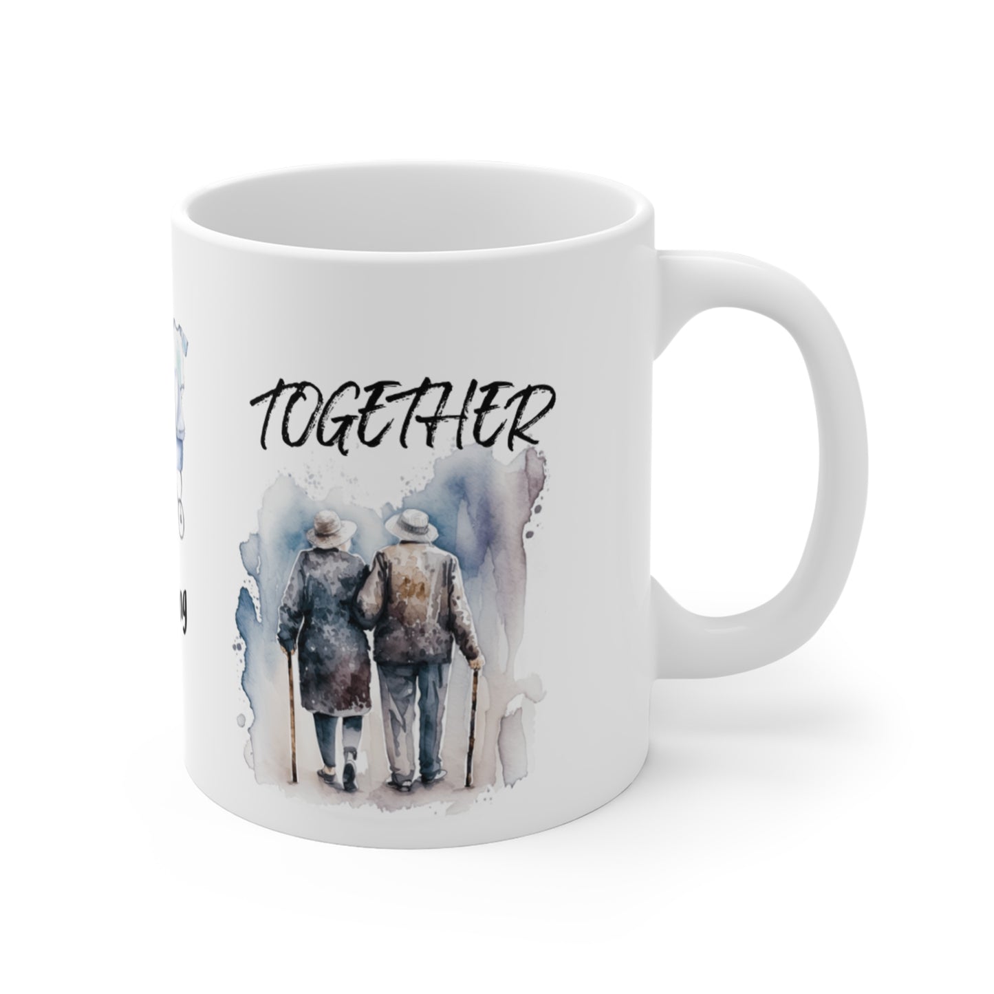 One Flesh Growing Together Mug, Anniversary, Valentine's Day, Wedding, vintage