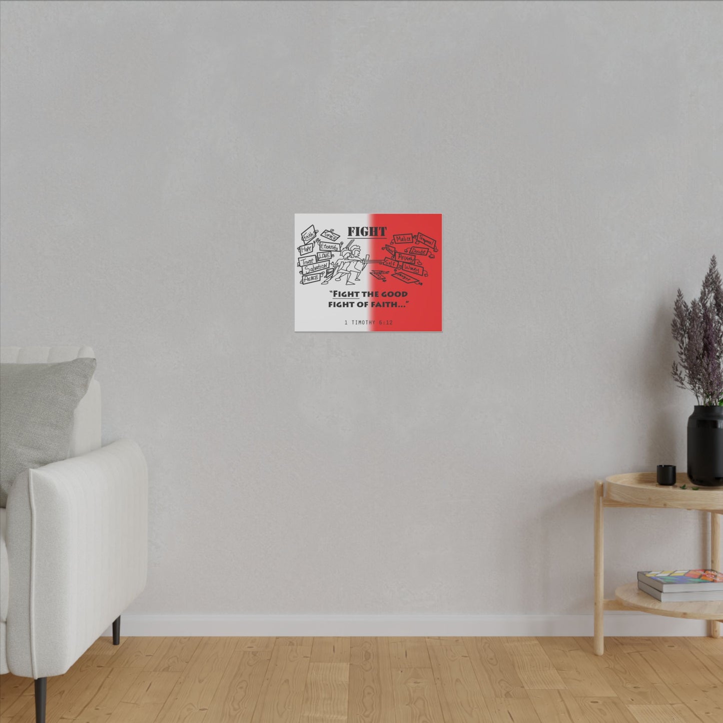 Fight the Good Fight, Matte Canvas, Stretched 0.75", wall art