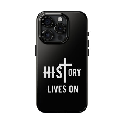 HIStory Lives On, Phone Cases - black & white