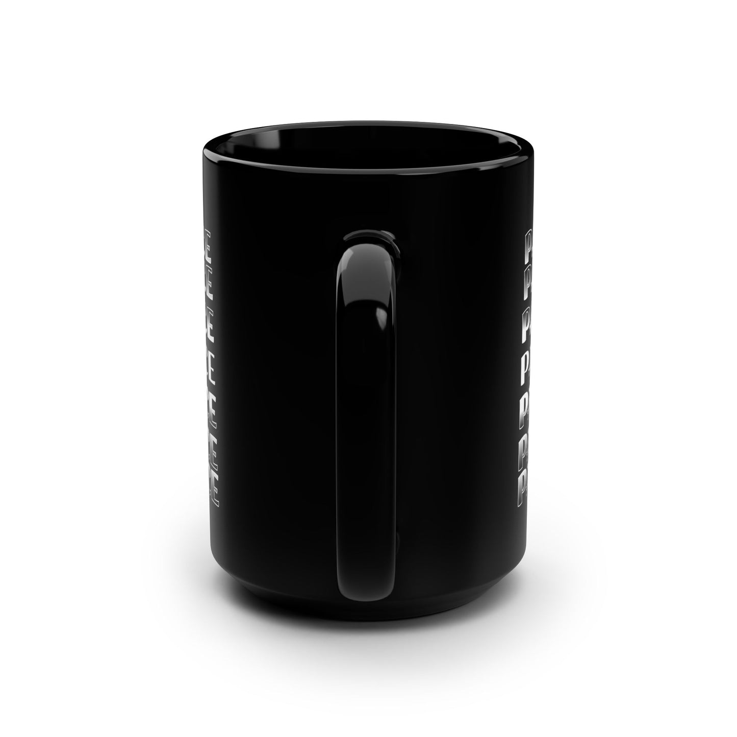 Patience Black Ceramic Mug, 15oz, encouragement, reminder gift. perseverance