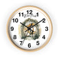 One Flesh Christian Wall Clock with rings, vintage design, wedding, new couple