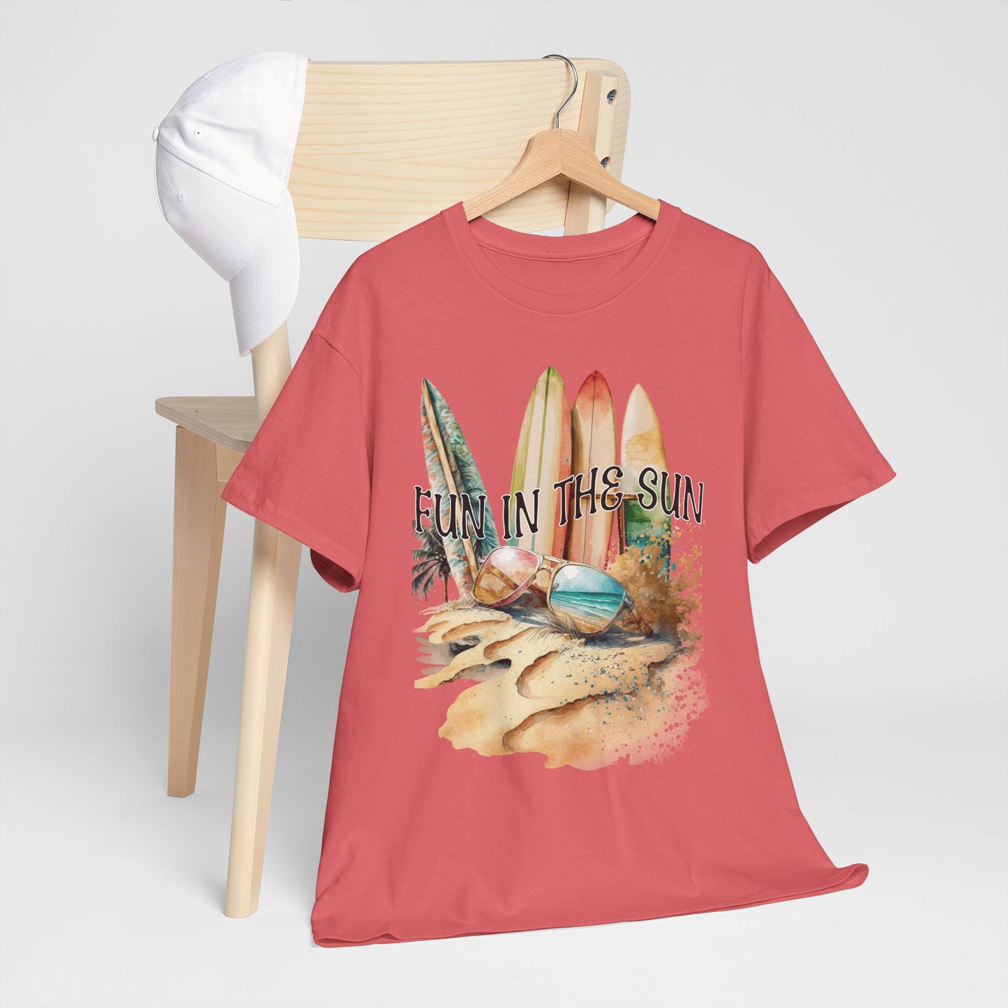 Fun in the Sun Unisex Heavy Cotton Tee, vacation, beach day, weekend getaway
