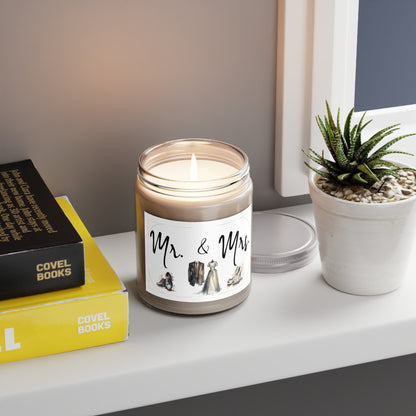 Mr&Mrs vintage design Scented Candles, 9oz-Wedding, Anniversary, Valentine's Day