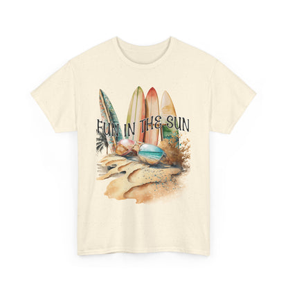 Fun in the Sun Unisex Heavy Cotton Tee, vacation, beach day, weekend getaway