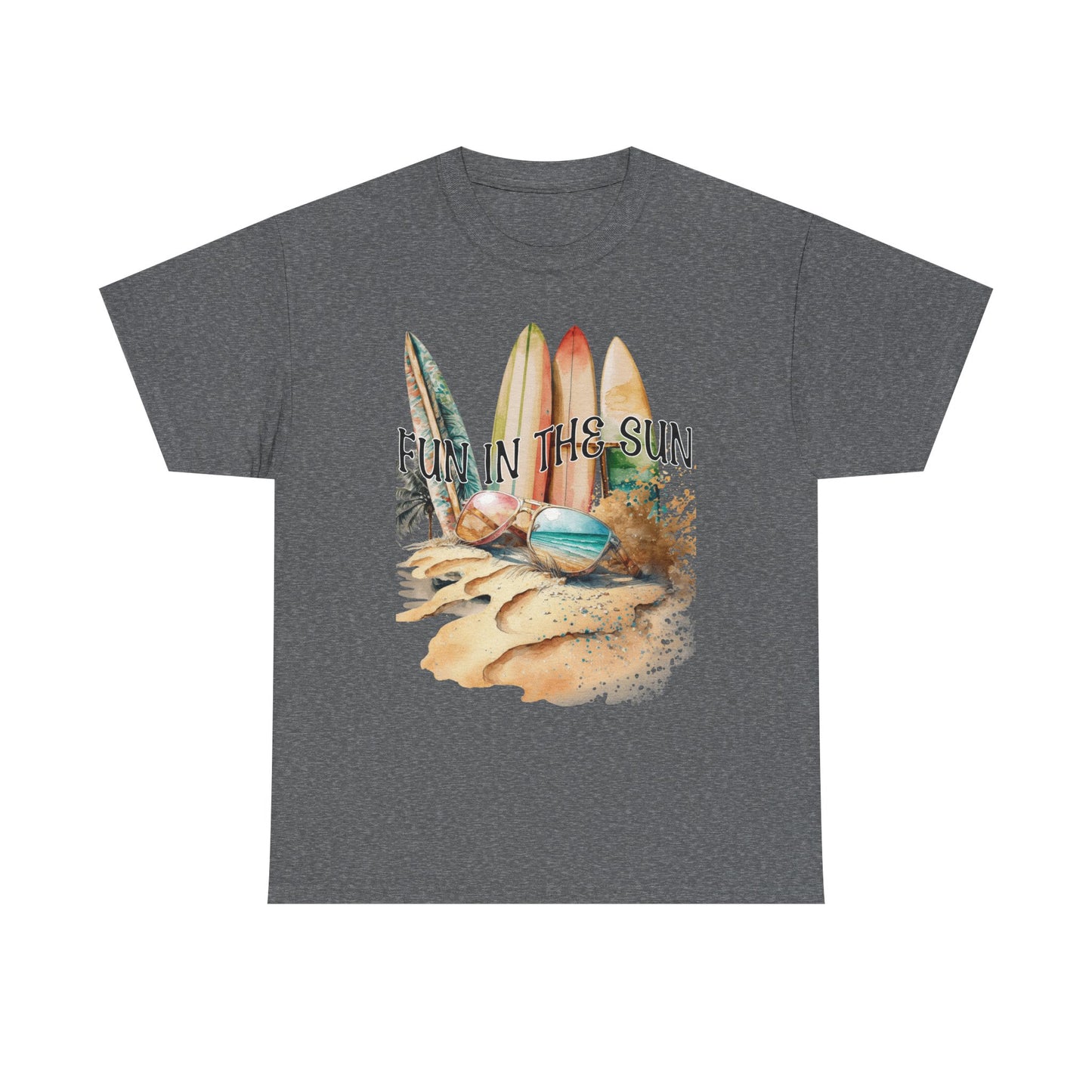 Fun in the Sun Unisex Heavy Cotton Tee, vacation, beach day, weekend getaway