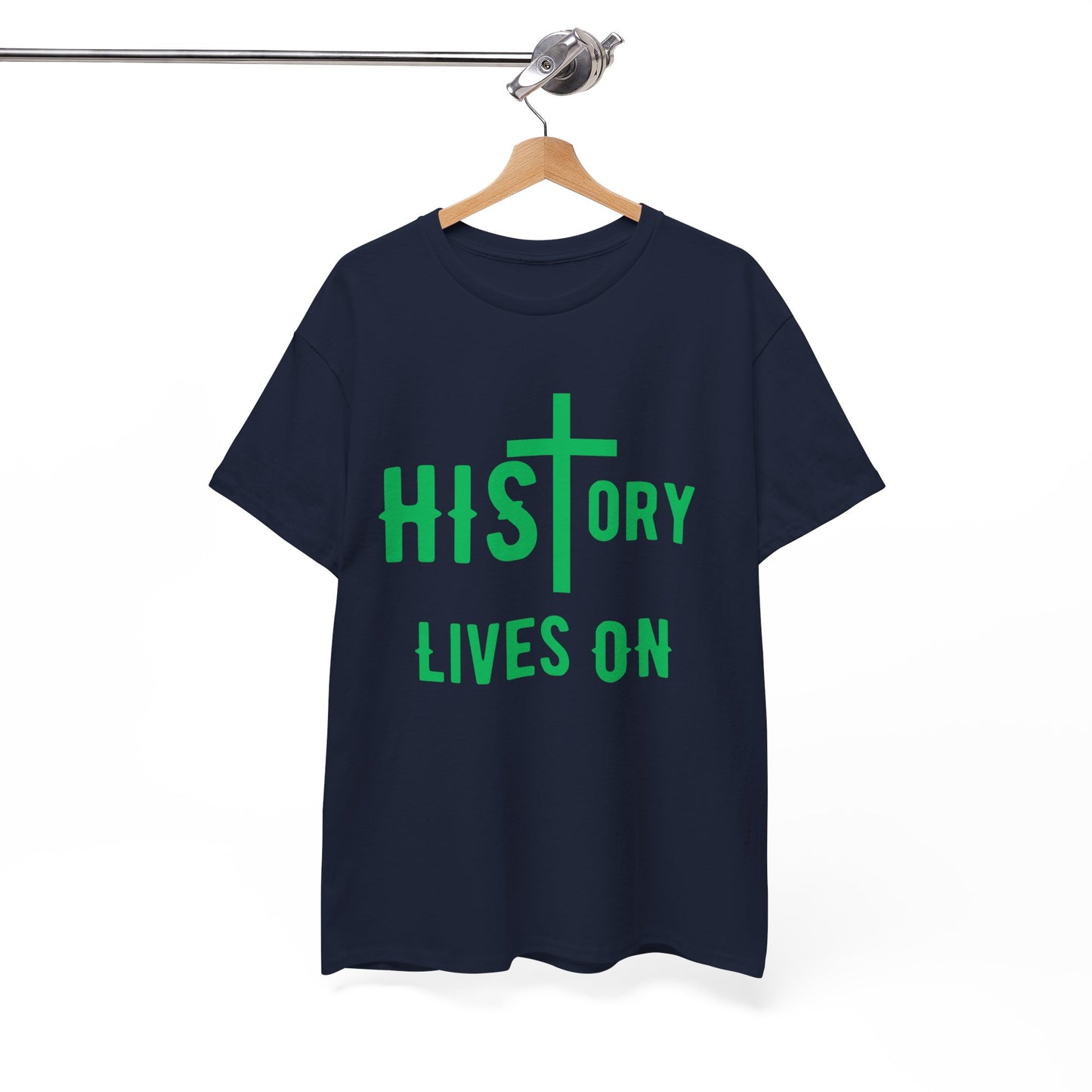 HIStory Lives On Unisex Heavy Cotton Tee, resurrection, cross, easter