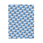 Polar Bear Velveteen Plush Blanket - Light blue