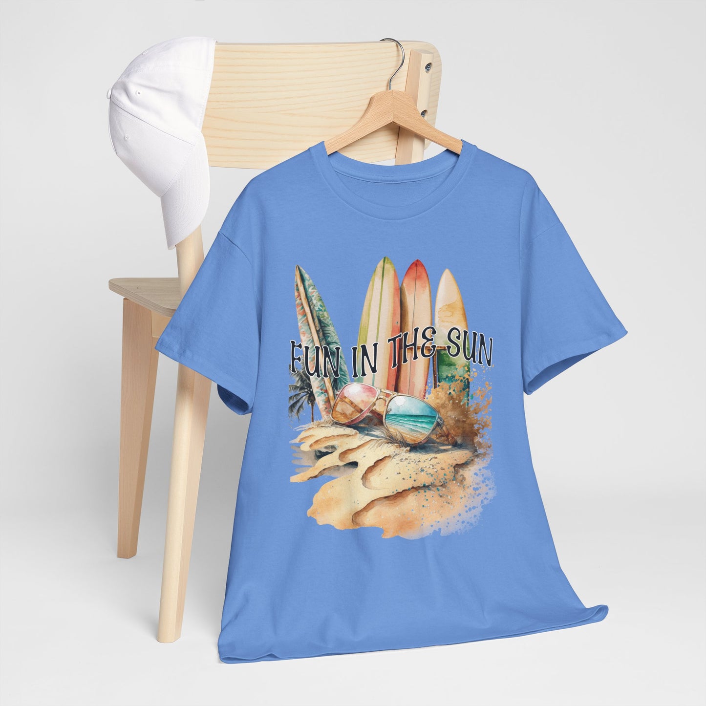 Fun in the Sun Unisex Heavy Cotton Tee, vacation, beach day, weekend getaway