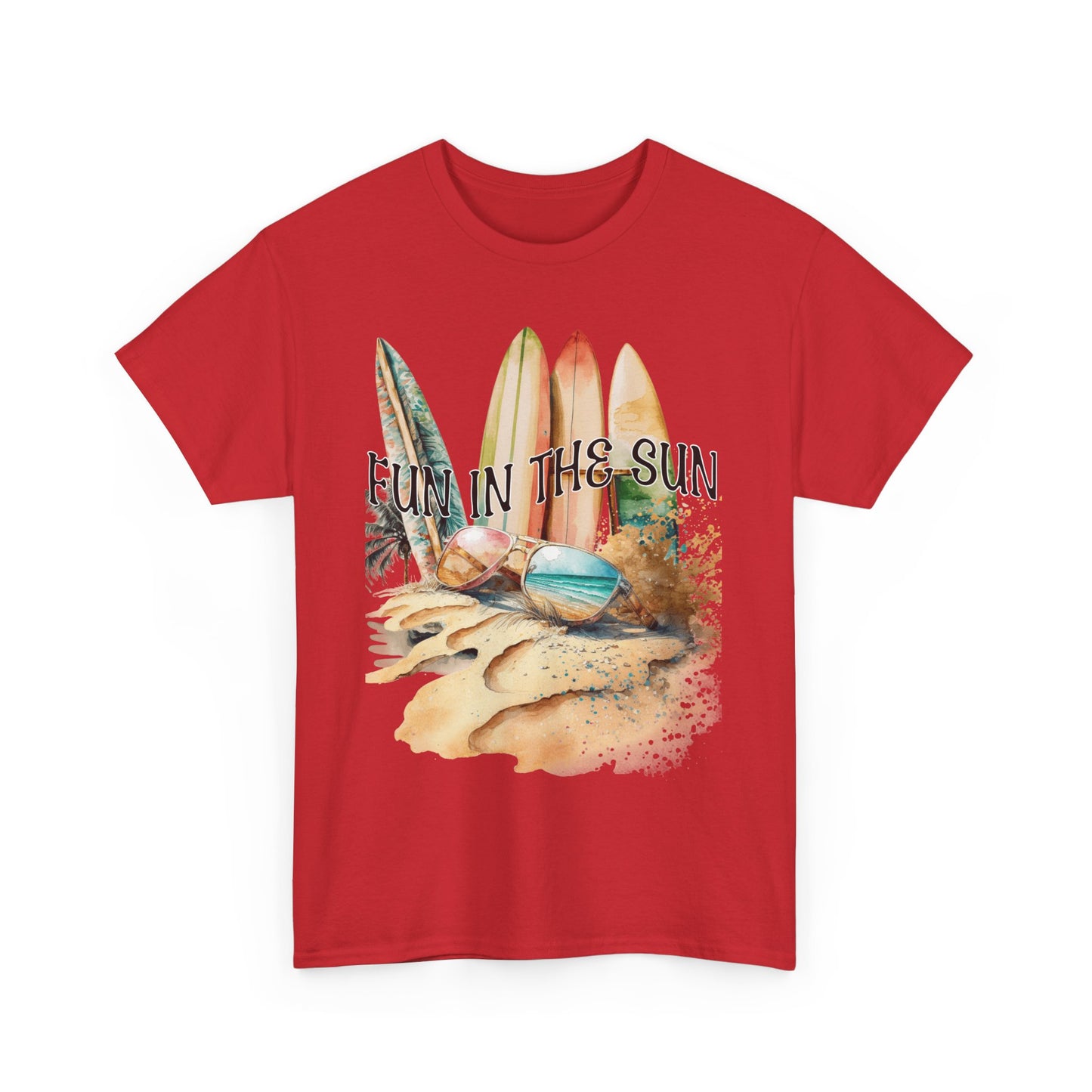 Fun in the Sun Unisex Heavy Cotton Tee, vacation, beach day, weekend getaway
