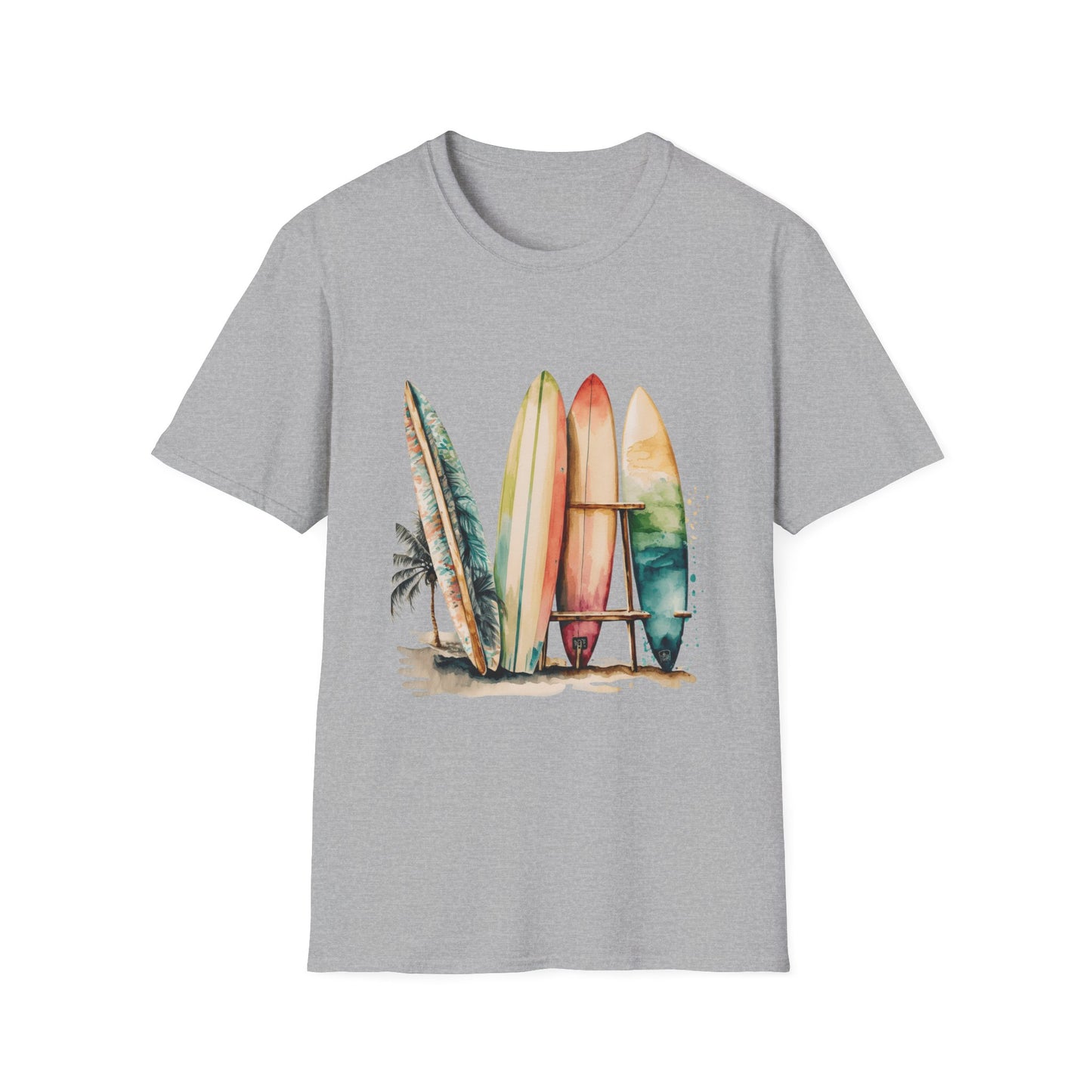 Surfing Vibes Unisex Softstyle T-Shirt - Beachy Graphic Tee