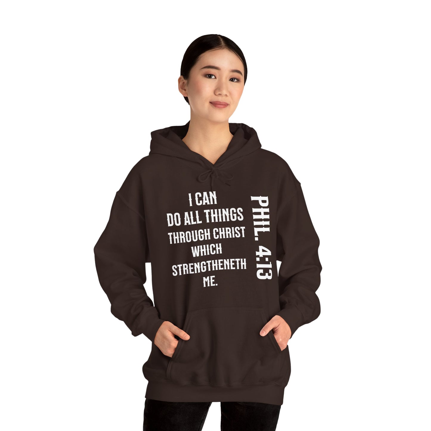 All Things Through Christ Philippians 4:13 Unisex Heavy Blend™ Hooded Sweatshirt