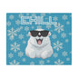 Chill, Polar Bear, Matte Canvas, Stretched 0.75", wall art, snowflakes